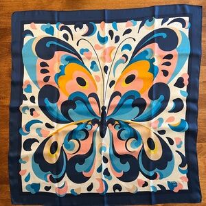 Kate Spade Butterfly Silk Scarf EUC VTG